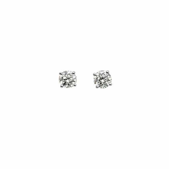 1.4 CT * 2 Moissanite Diamond Solitare Earrings